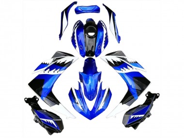 White Blue and Black Shark 2015-2018 R3 Motorcycle Fairing