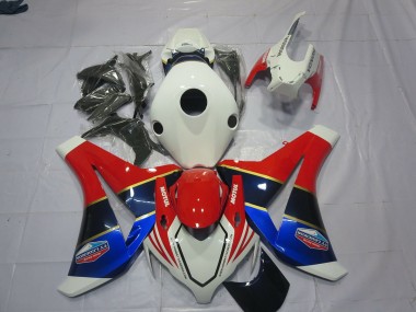 White Blue and Red 2008-2011 CBR1000RR Motorcycle Fairing