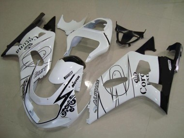 White Corona 2001-2003 GSXR 600-750 Motorcycle Fairing