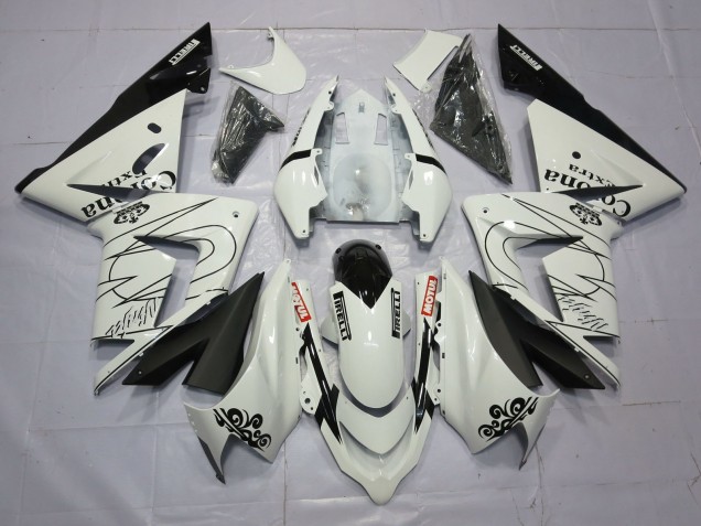White Corona 2004-2005 ZX10R Motorcycle Fairing White Corona 2004-2005 ZX10R Motorcycle Fairing