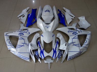 White Corona 2006-2007 GSXR 600-750 Motorcycle Fairing