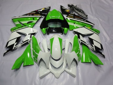White Green 2004-2005 ZX10R Motorcycle Fairing