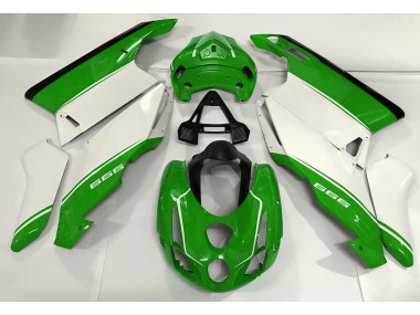 White Green and Black 2003-2004 Ducati 749 999 Motorcycle Fairing