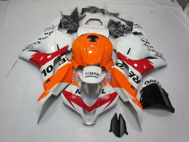 White Orange Repsol 2009-2012 CBR600RR Motorcycle Fairing