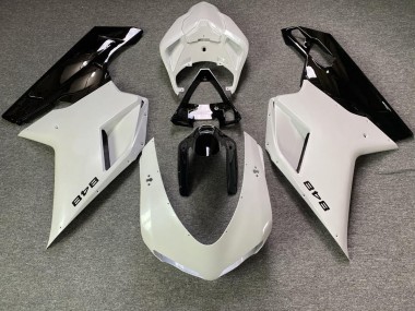 White Pearl and Black 2007-2014 Ducati 848 1098 1198 Motorcycle Fairing