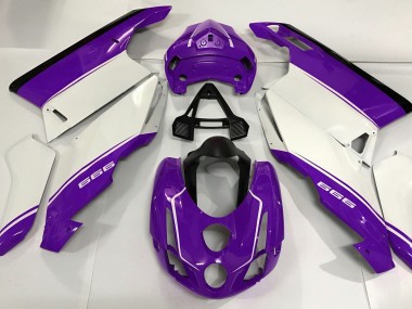 White Purple and Black 2003-2004 Ducati 749 999 Motorcycle Fairing
