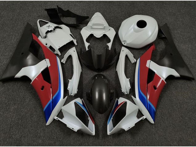White Red and Blue 2008-2016 R6 Motorcycle Fairing