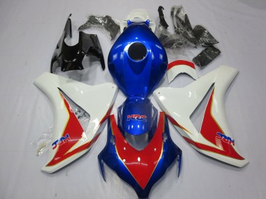White Red and Deep Blue 2008-2011 CBR1000RR Motorcycle Fairing