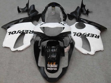 White Repsol 1999-2000 CBR600 F4 Motorcycle Fairing