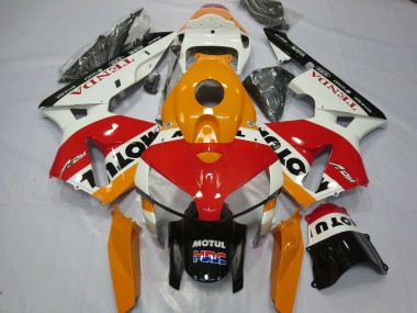 White Repsol 2005-2006 CBR600RR Motorcycle Fairing