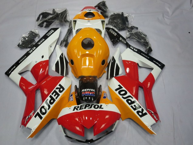 White Repsol 2013-2023 CBR600RR Motorcycle Fairing White Repsol 2013-2023 CBR600RR Motorcycle Fairing