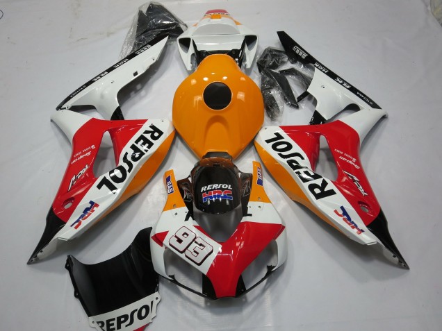 White Repsol 93 2006-2007 CBR1000RR Motorcycle Fairing White Repsol 93 2006-2007 CBR1000RR Motorcycle Fairing