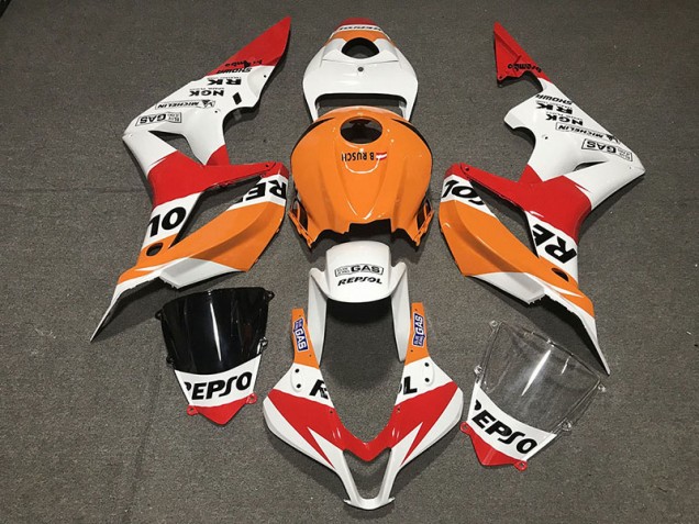 White Repsol Style 2007-2008 CBR600RR Motorcycle Fairing White Repsol Style 2007-2008 CBR600RR Motorcycle Fairing