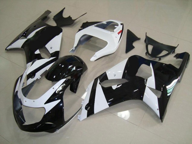 White and Black 2001-2003 GSXR 600-750 Motorcycle Fairing White and Black 2001-2003 GSXR 600-750 Motorcycle Fairing