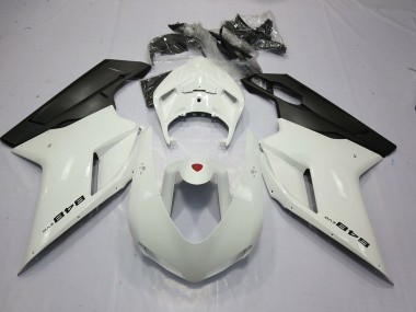 White and Black 848 2007-2014 Ducati 848 1098 1198 Motorcycle Fairing