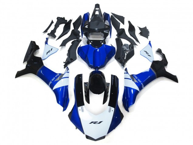 White and Blue 2015-2019 R1 Motorcycle Fairing White and Blue 2015-2019 R1 Motorcycle Fairing