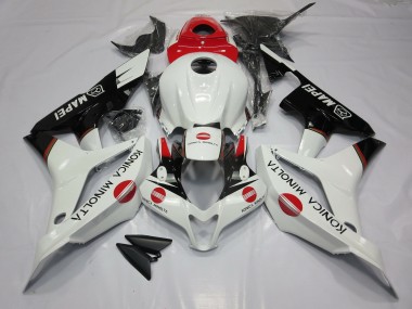 White and Red KM 2007-2008 CBR600RR Motorcycle Fairing