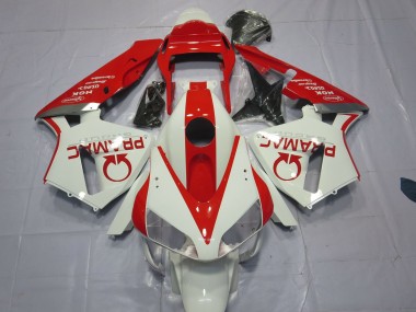 White and Red Pramac 2003-2004 CBR600RR Motorcycle Fairing