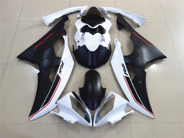 White with Black Custom OEM Style 2008-2016 R6 Motorcycle Fairing White with Black Custom OEM Style 2008-2016 R6 Motorcycle Fairing