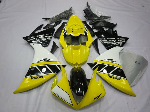Yellow And White 2012-2014 R1 Motorcycle Fairing Yellow And White 2012-2014 R1 Motorcycle Fairing
