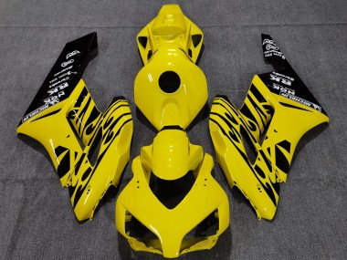 Yellow Black Flame 2004-2005 CBR1000RR Motorcycle Fairing