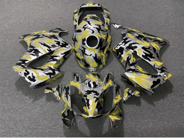 Yellow Camo 2002-2012 VFR800 Motorcycle Fairing