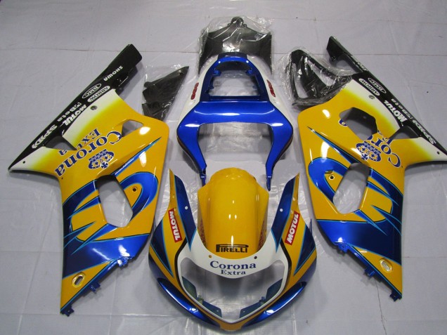 Yellow Corona 2001-2003 GSXR 600-750 Motorcycle Fairing Yellow Corona 2001-2003 GSXR 600-750 Motorcycle Fairing