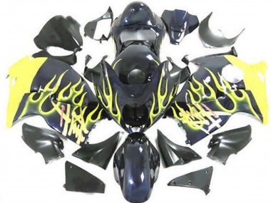 Yellow Flame 1997-2007 GSXR 1300 Hayabusa Motorcycle Fairing