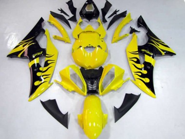Yellow Flame 2008-2016 R6 Motorcycle Fairing