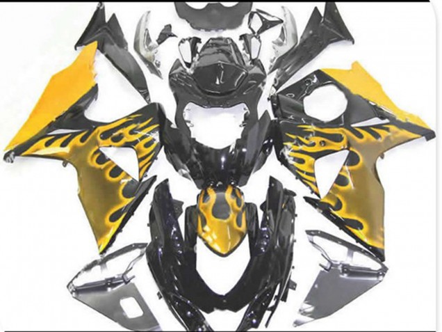 Yellow Flame 2009-2016 GSXR 1000 Motorcycle Fairing Yellow Flame 2009-2016 GSXR 1000 Motorcycle Fairing