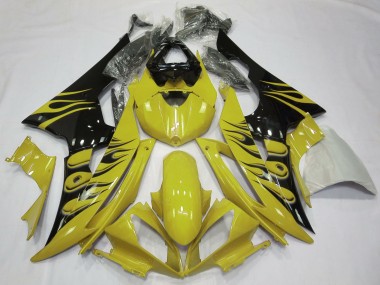 Yellow Flame Style 2008-2016 R6 Motorcycle Fairing
