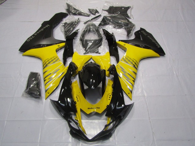 Yellow Matte Black 2011-2024 GSXR 600-750 Motorcycle Fairing Yellow Matte Black 2011-2024 GSXR 600-750 Motorcycle Fairing