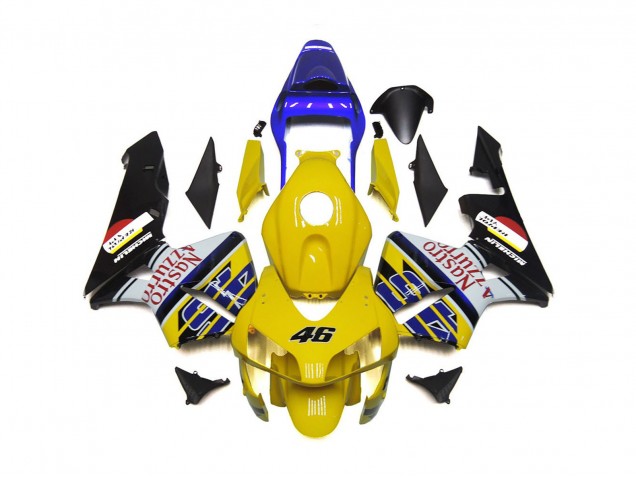 Yellow Nastro Azzurro 46 2003-2004 CBR600RR Motorcycle Fairing