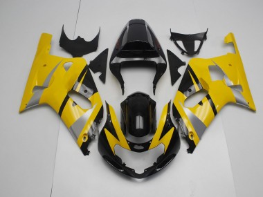 Yellow and Black 2001-2003 GSXR 600-750 Motorcycle Fairing