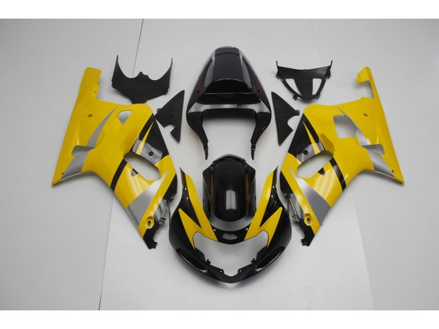 Yellow and Black 2001-2003 GSXR 600-750 Motorcycle Fairing Yellow and Black 2001-2003 GSXR 600-750 Motorcycle Fairing