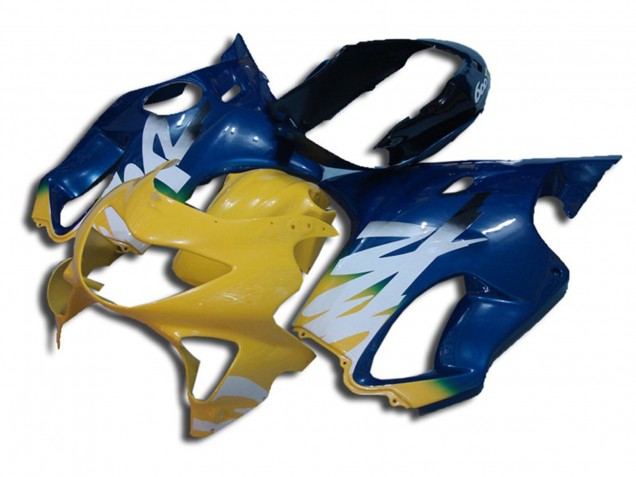 Yellow and Blue 1999-2000 CBR600 F4 Motorcycle Fairing Yellow and Blue 1999-2000 CBR600 F4 Motorcycle Fairing