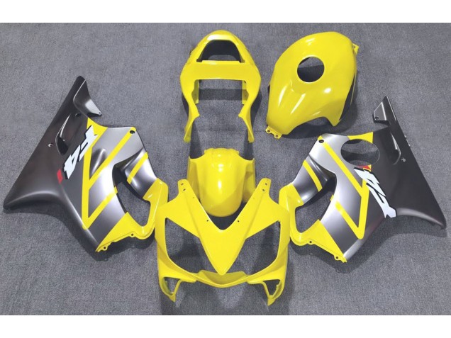 Yellow and Matte Silver 2001-2003 CBR600 F4i Motorcycle Fairing Yellow and Matte Silver 2001-2003 CBR600 F4i Motorcycle Fairing