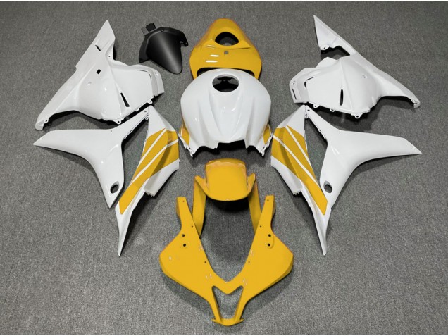 Yellow and White Side Stripe 2009-2012 CBR600RR Motorcycle Fairing Yellow and White Side Stripe 2009-2012 CBR600RR Motorcycle Fairing